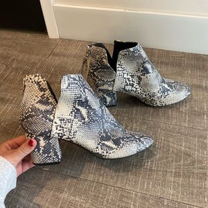 Snakeskin Booties